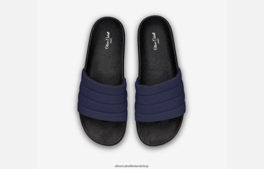 Vegan Slides Women Navy 46NBLP384 Oliver Cabell Footwear